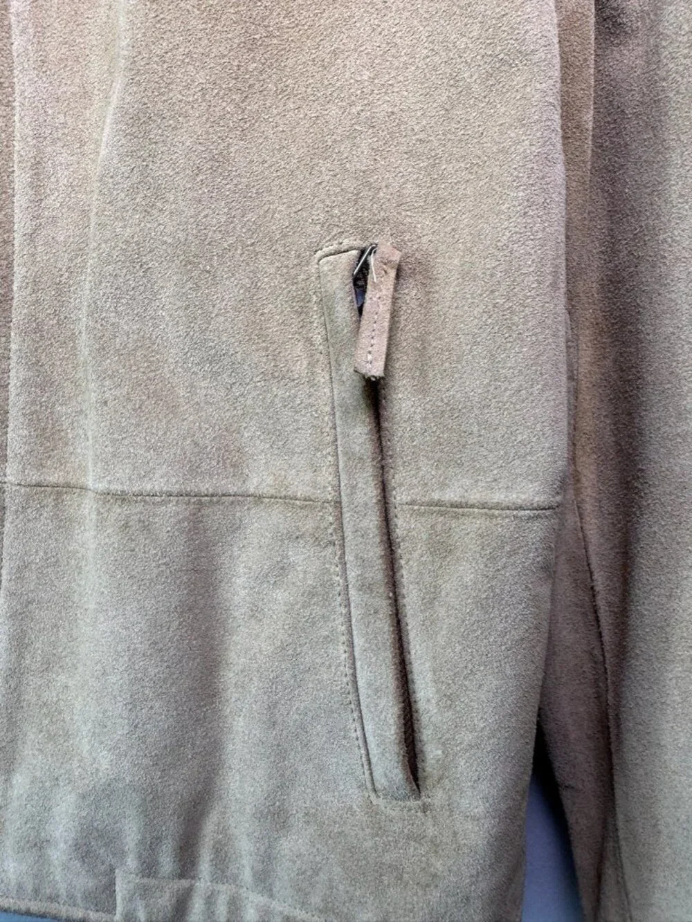 Banana Republic Men’s Suede Leather Collared Zip Up Jacket Size Small